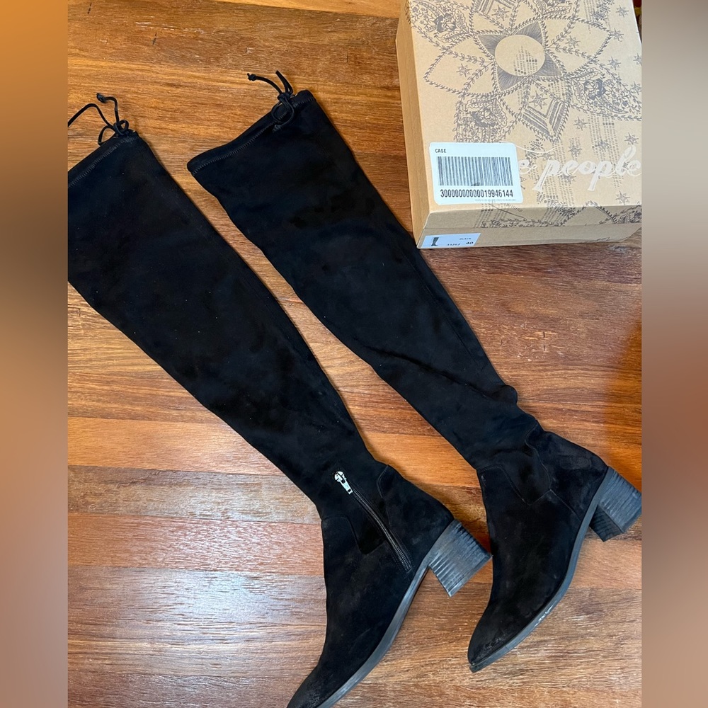 Free People Suede Thigh High Boots- Size 40